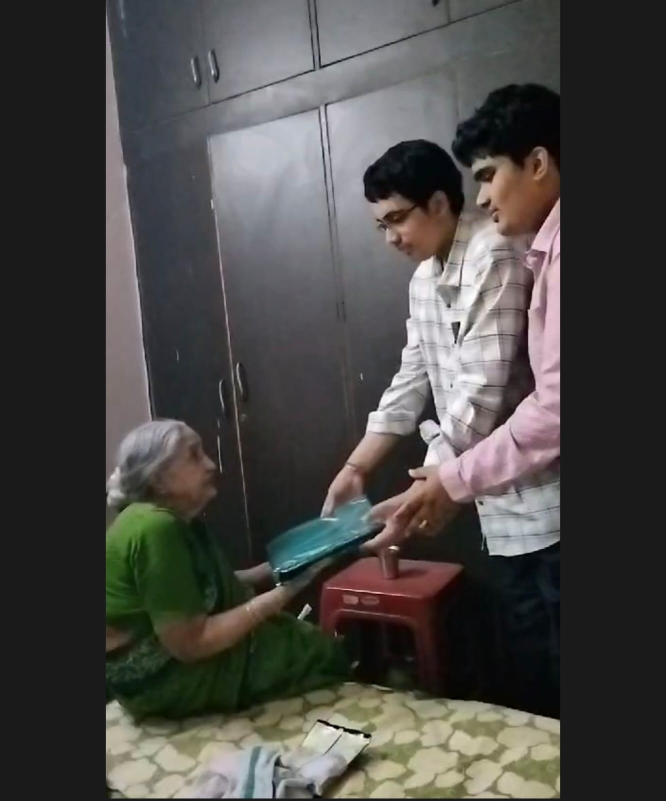 Distribution of cloths was done At M/S Vathsalya Valli foundation Old age home In the eve Of Ugadi 2025