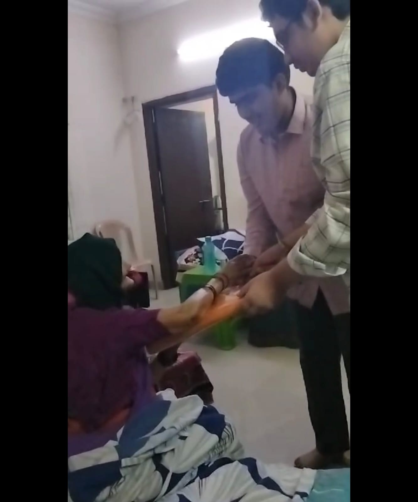 Distribution of cloths was done At M/S Vathsalya Valli foundation Old age home In the eve Of Ugadi 2025
