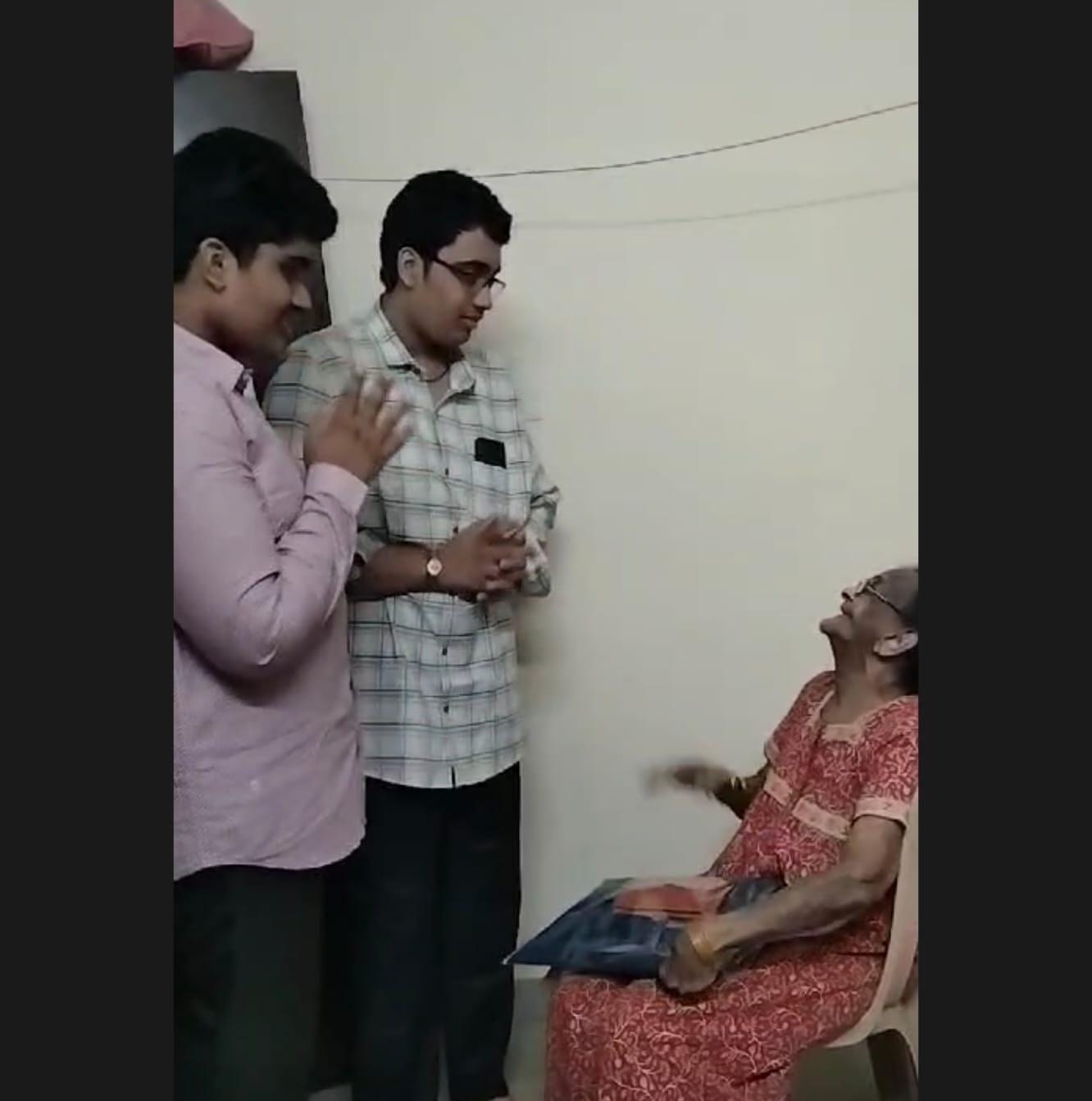Distribution of cloths was done At M/S Vathsalya Valli foundation Old age home In the eve Of Ugadi 2025