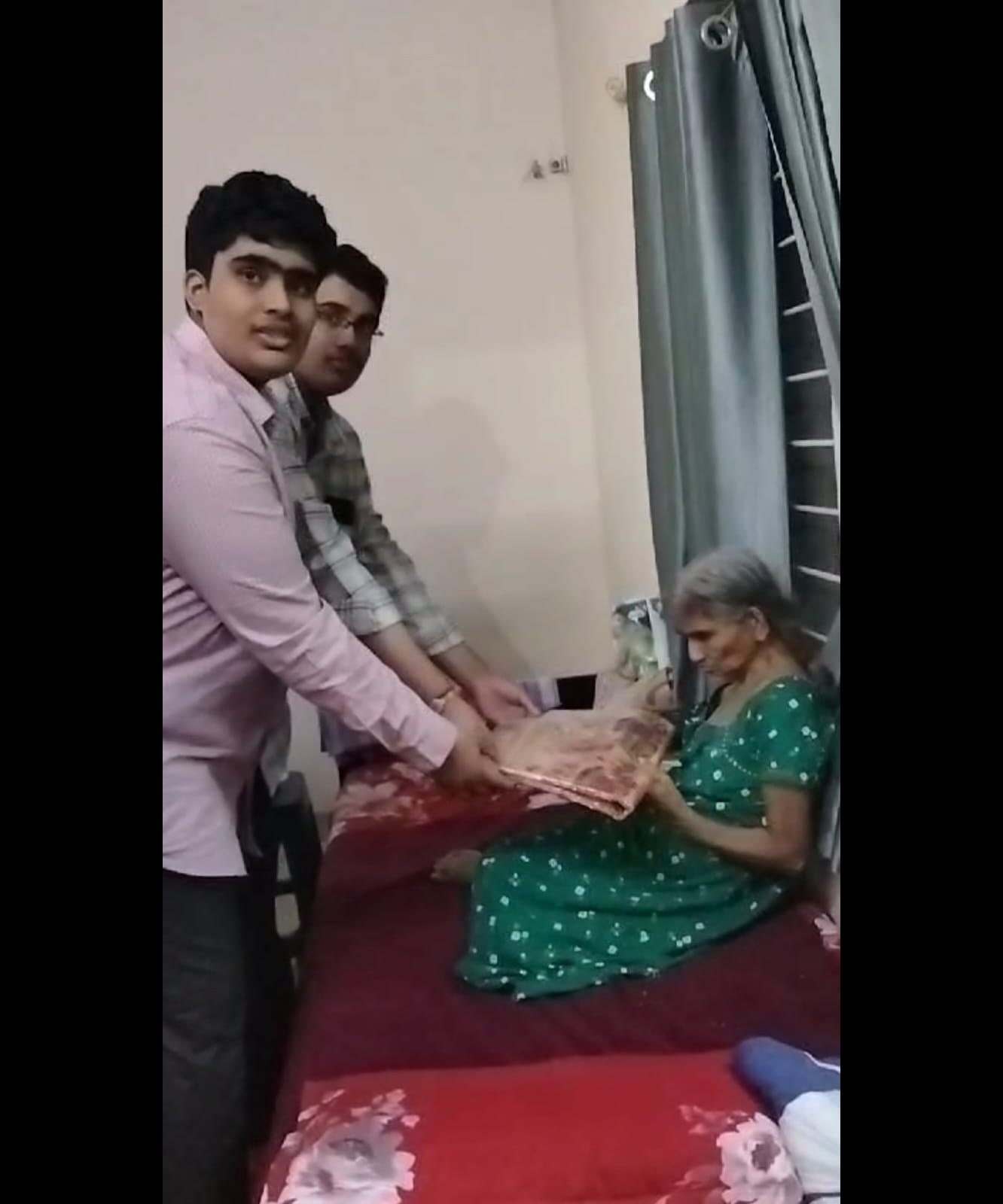 Distribution of cloths was done At M/S Vathsalya Valli foundation Old age home In the eve Of Ugadi 2025