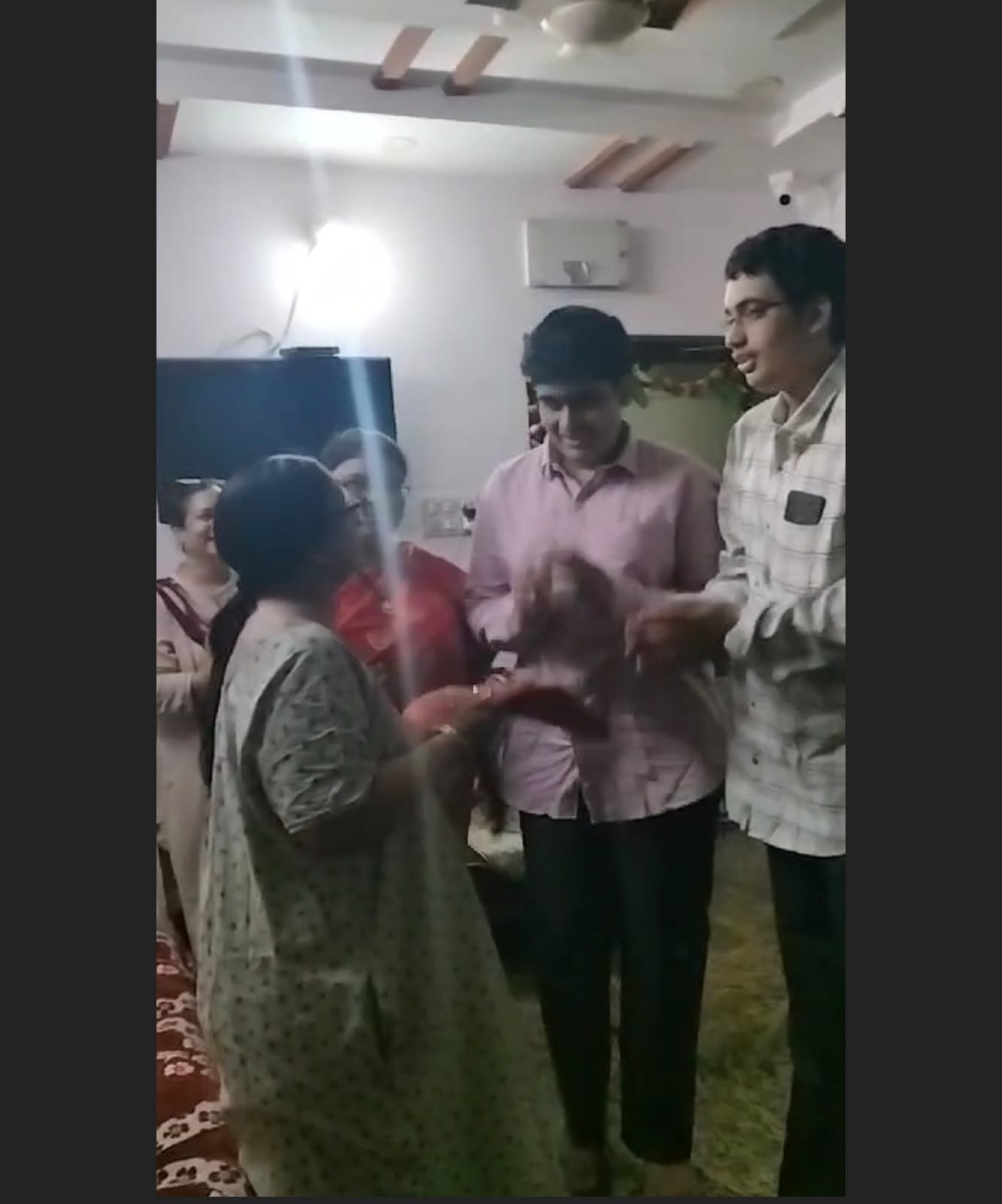Distribution of cloths was done At M/S Vathsalya Valli foundation Old age home In the eve Of Ugadi 2025